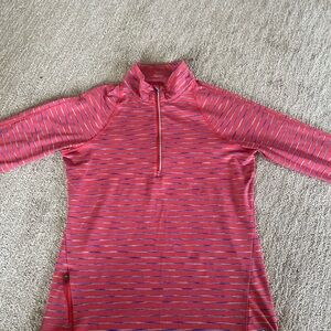 Red and Blue Striped Quarter-Zip Top from EMS